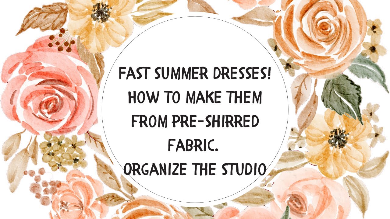 Fast and fun sewing using pre-shirred fabric and hemming a dress I made 3 years ago. Clean up time!