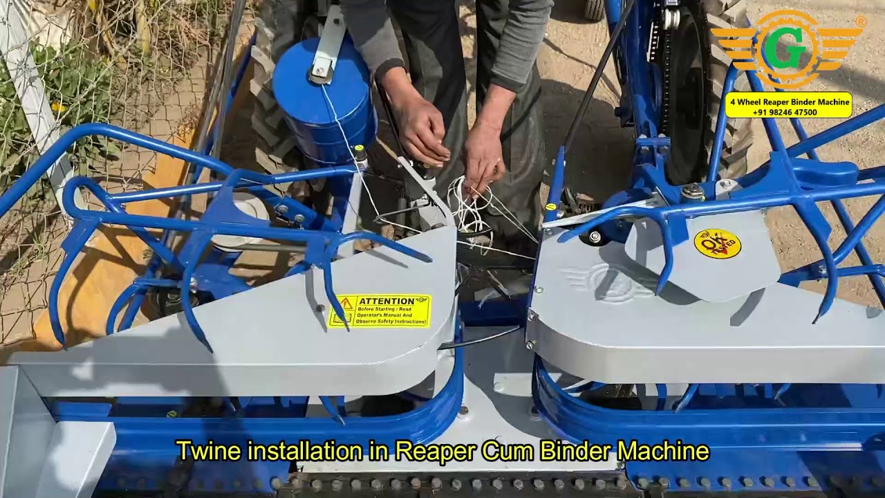 Twine Installation In Reaper Cum Binder Machine | Greenlend Reaper Binder