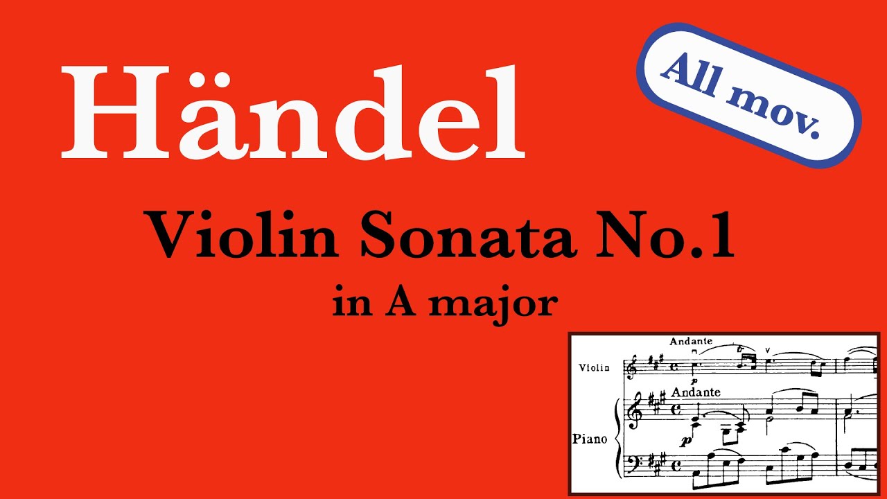 Händel - Violin Sonata No.1 -All movements (Piano Karaoke)