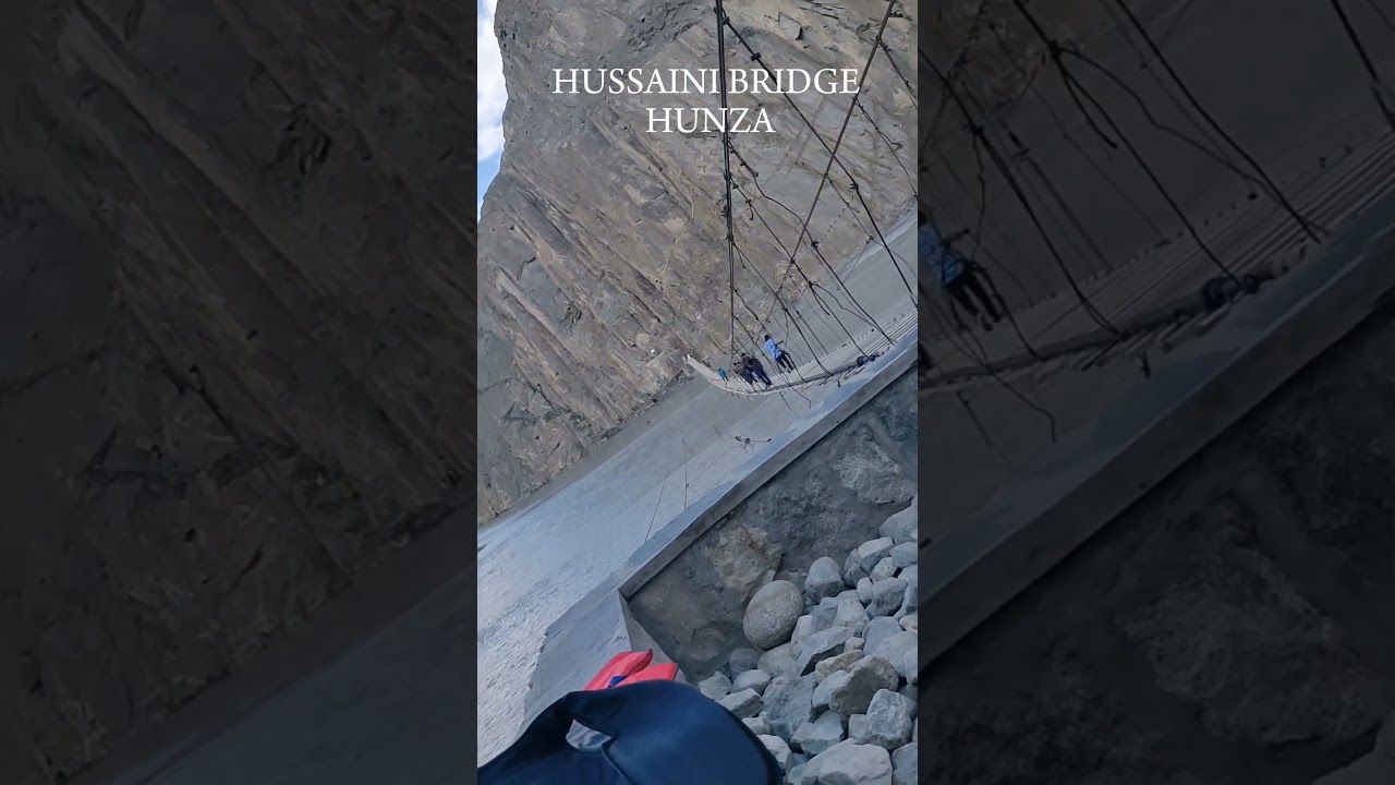 hussaini bridge hunza🤩😍 #shorts #hussainibridge