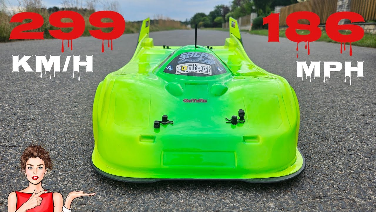 Single 8s / 299 km/h / 186 MPH / Hobao VTE2 8S / MT12 / Castle XLX2 / TP4080
