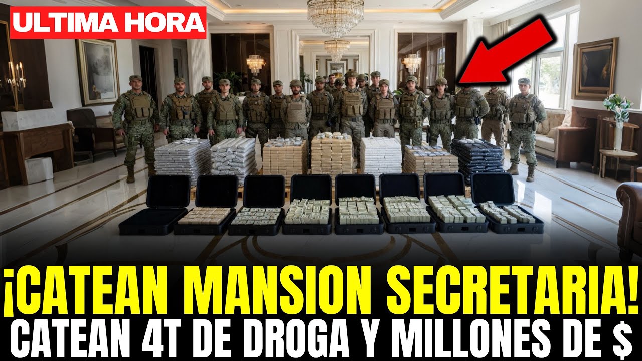 MURCIÉLAGOS CATEAN la MANSIÓN de la SECRETARIA de MANZO: COGEN 4T de DROGA y MILLONES en EFECTIVO