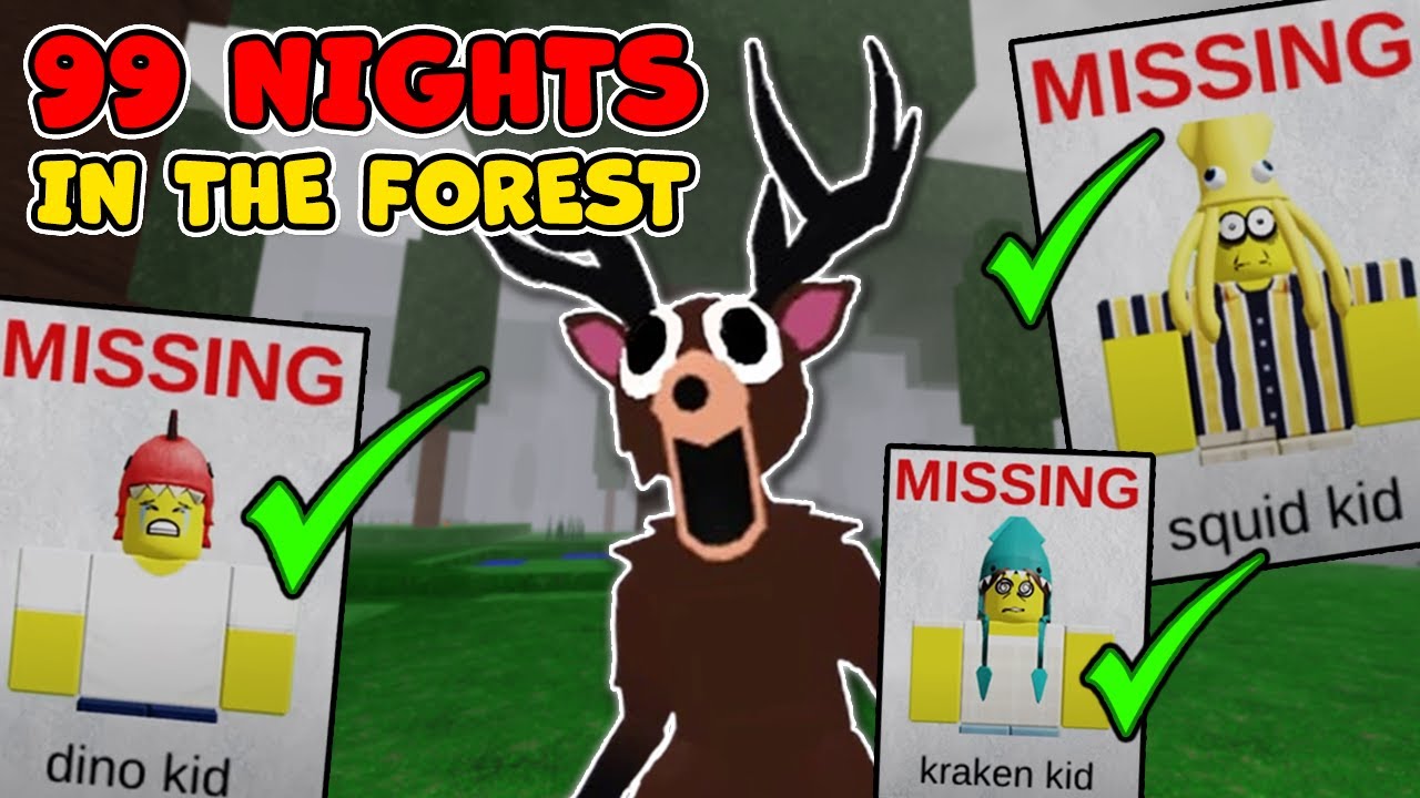 99 Nights in the Forest | Roblox | Rescued Three Kids and Survived 69 Days