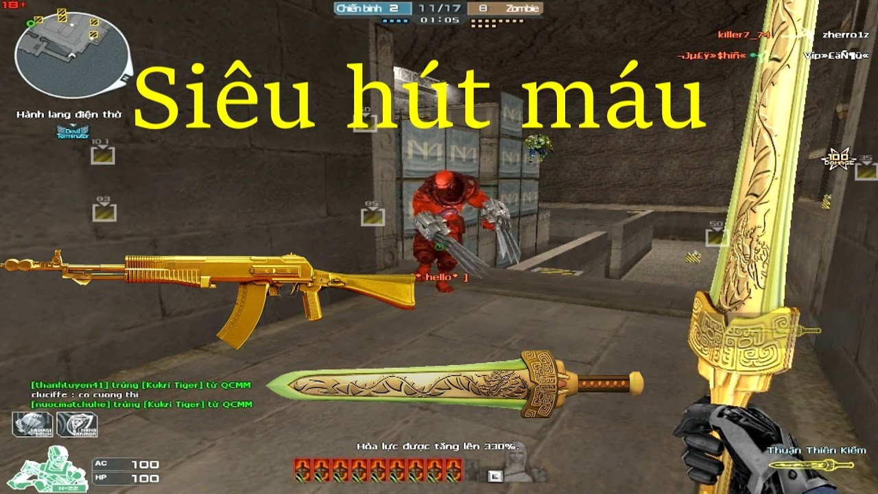 [ Bình Luận CF ] AN-94-Ultimate Gold, Thuận Thiên Kiếm - Tiền Zombie v4