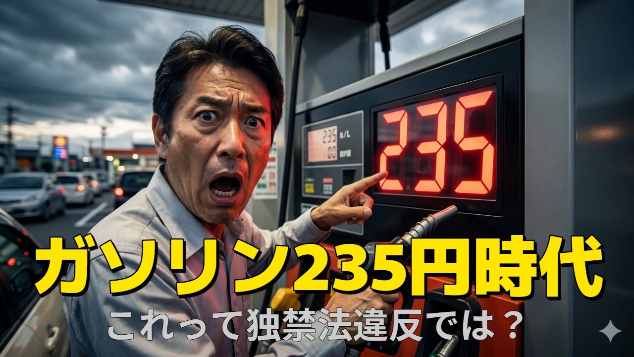 カルテルだ→軽油はすでに値上げ・来月ガソリン235円へ「独占禁止法違反じゃあないのか？