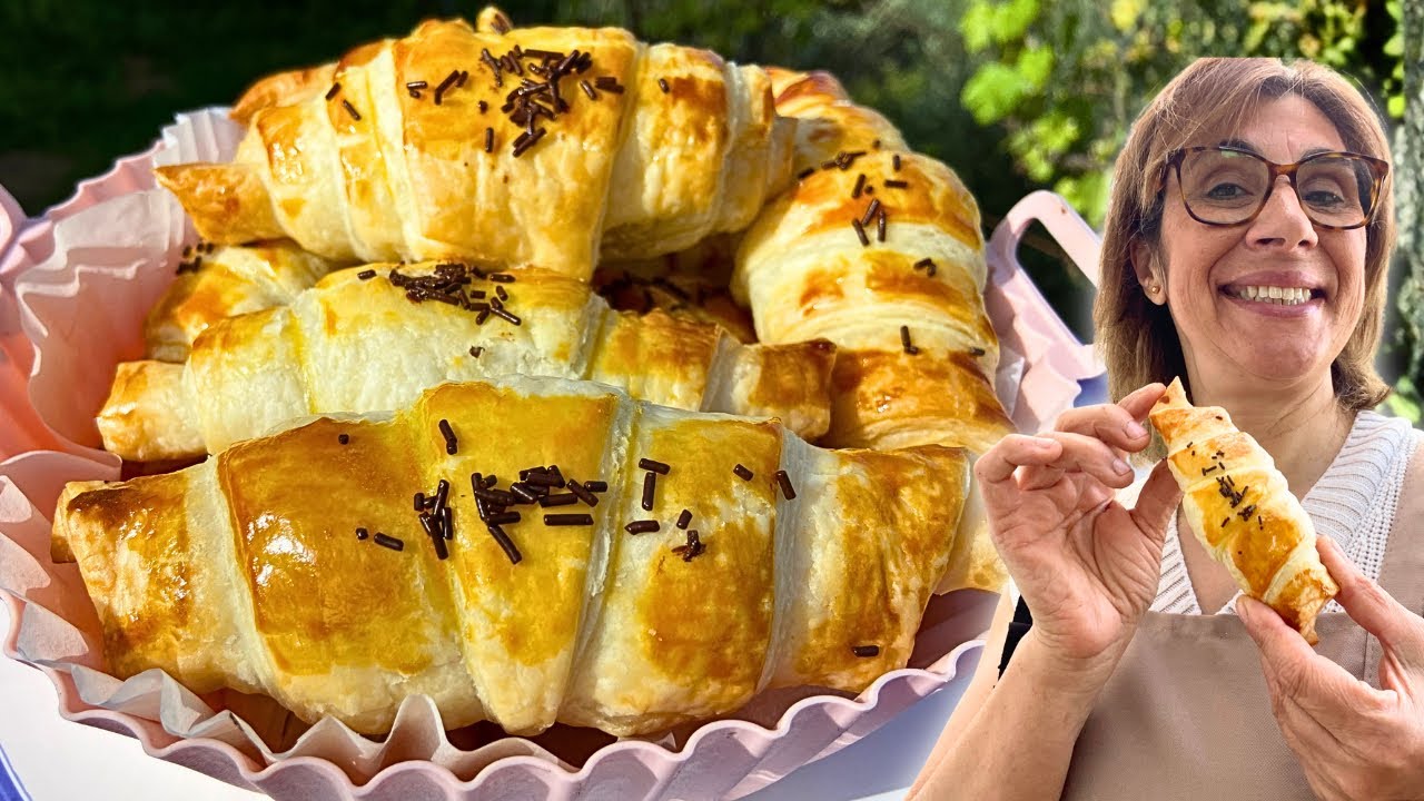 A receita de CROISSANTS Recheados 🍫 MAIS F&Aacute;CIL de sempre (e super barata!)