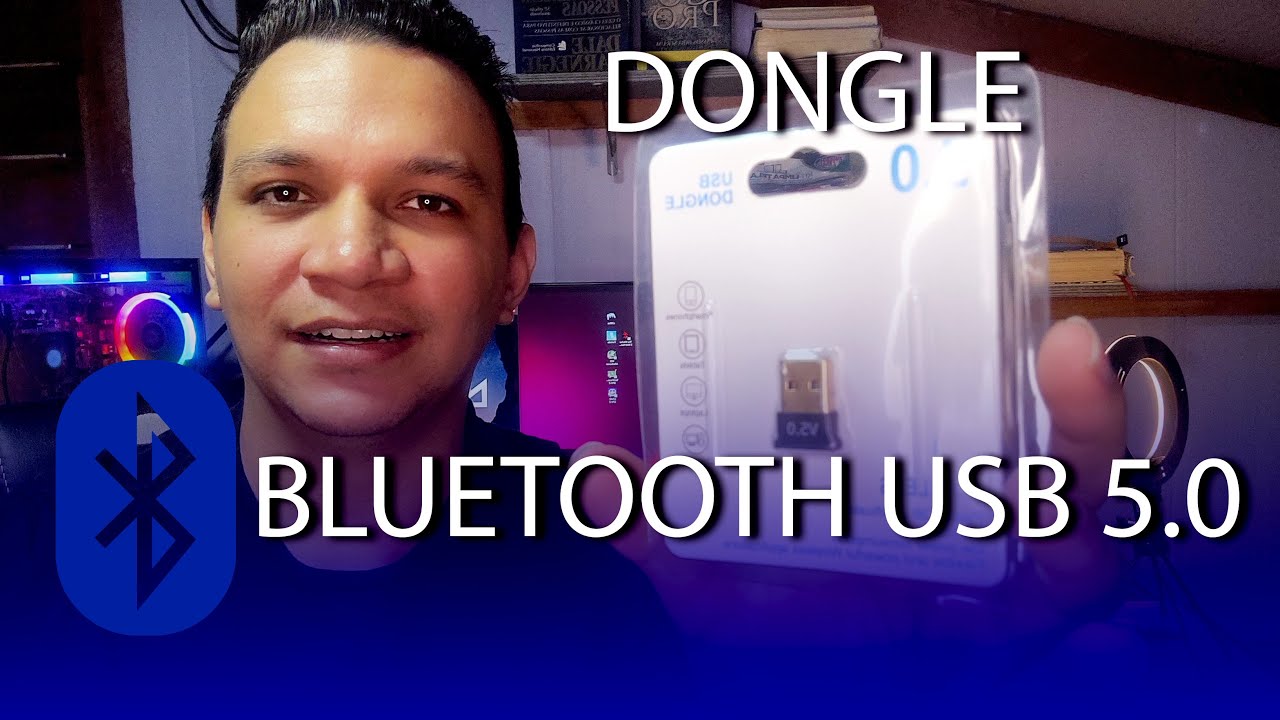 Adaptador Bluetooth USB DONGLE 5.0 para PC configurando caxinha de som e Tablet DONGLE PC NOTEBOOK