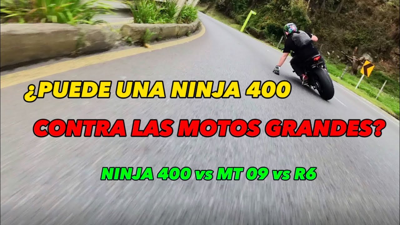 Ninja 400 de carreras Vs MT09 vs R6, candeleo 🔥