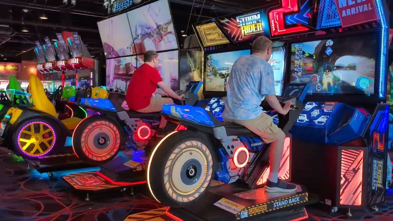 Storm Rider 2 motorcycle arcade game by Wahlap Tech at Round 1 Grapevine @gordy12gg