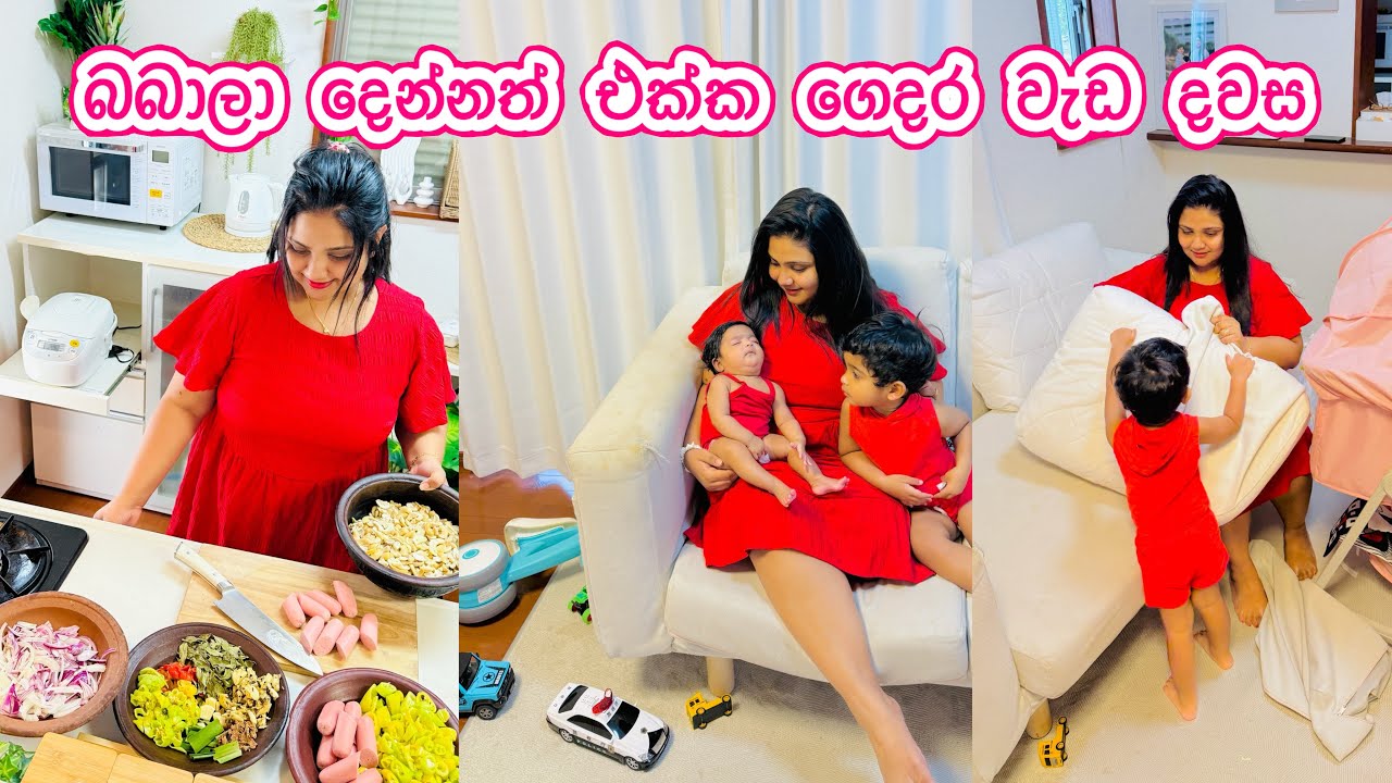 අවුල් වෙලා තිබුණු ගෙදරම අස් කලා 😪| බබාලා එක්ක වැඩ ගොඩක් කරන දවස | Life in Japan 🇯🇵 