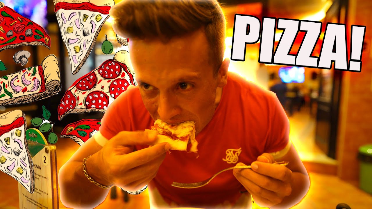 COMI 40 FATIAS DE PIZZA NO RODIZIO !!!