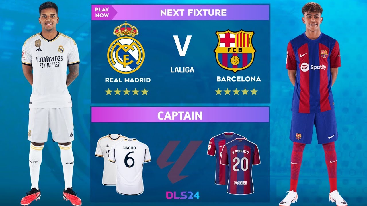DLS 24 | Real Madrid Vs Barcelona | Vinicius Is on Fire | Dream League Soccer 2024 Gameplay...