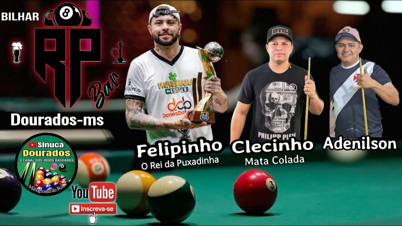 Felipinho, Adenilson, Clecinho mata colada | Bilhar RP - Dourados-ms