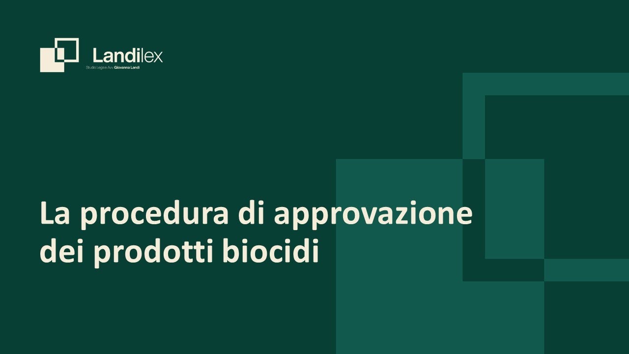 La procedura di autorizzazione dei prodotti biocidi