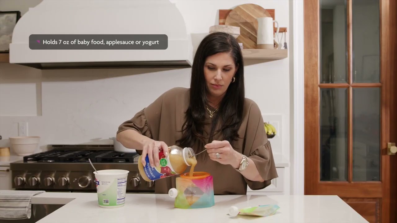 Baby Brezza Reusable Food Pouches - Easiest To Fill & Clean and #1 Rated