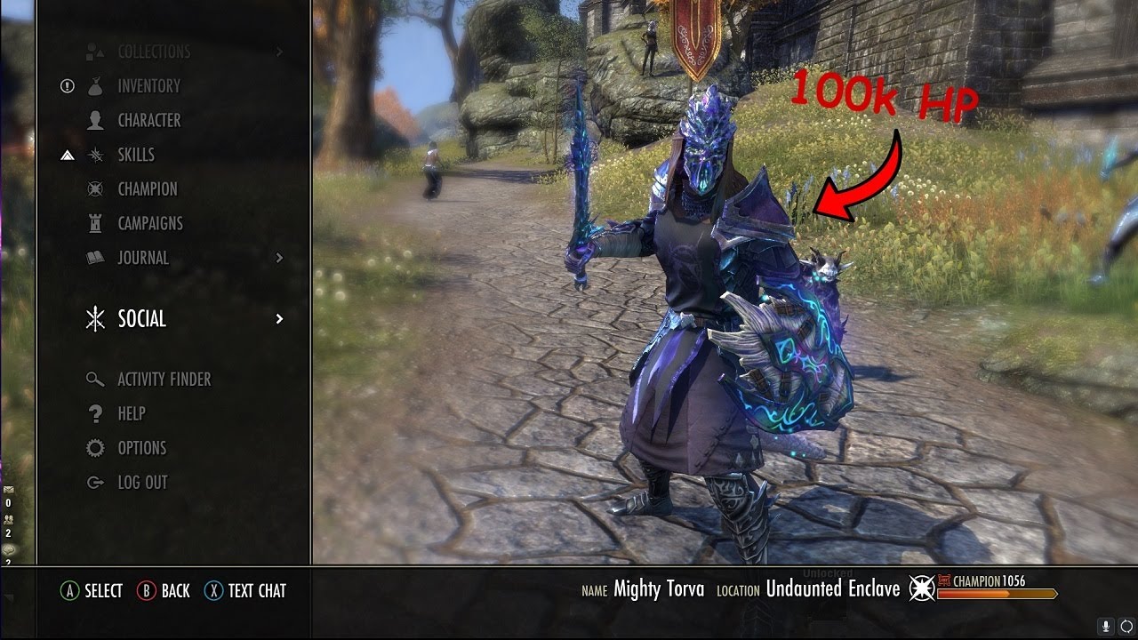 I built a 100k Health character - ESO