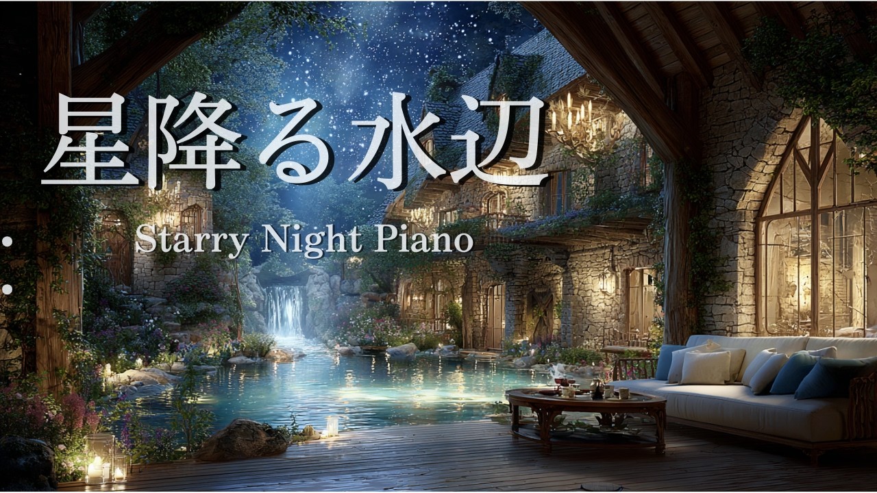 【ピアノBGM】星空と水辺の静かな夜 |癒しの時間 | Relaxing Piano for Sleep & Study | 睡眠・リラックス・勉強・作業用BGM