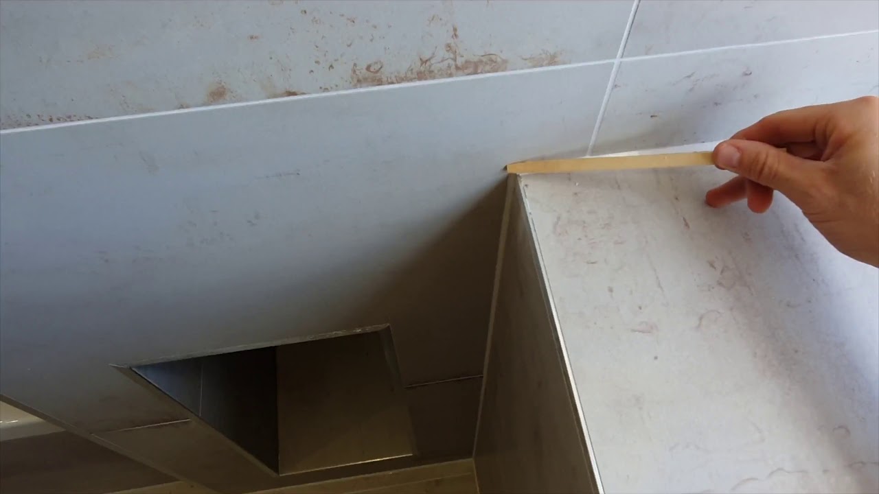 Mastic Man- Silicone Sealant Application with tooling sticks in bathroom