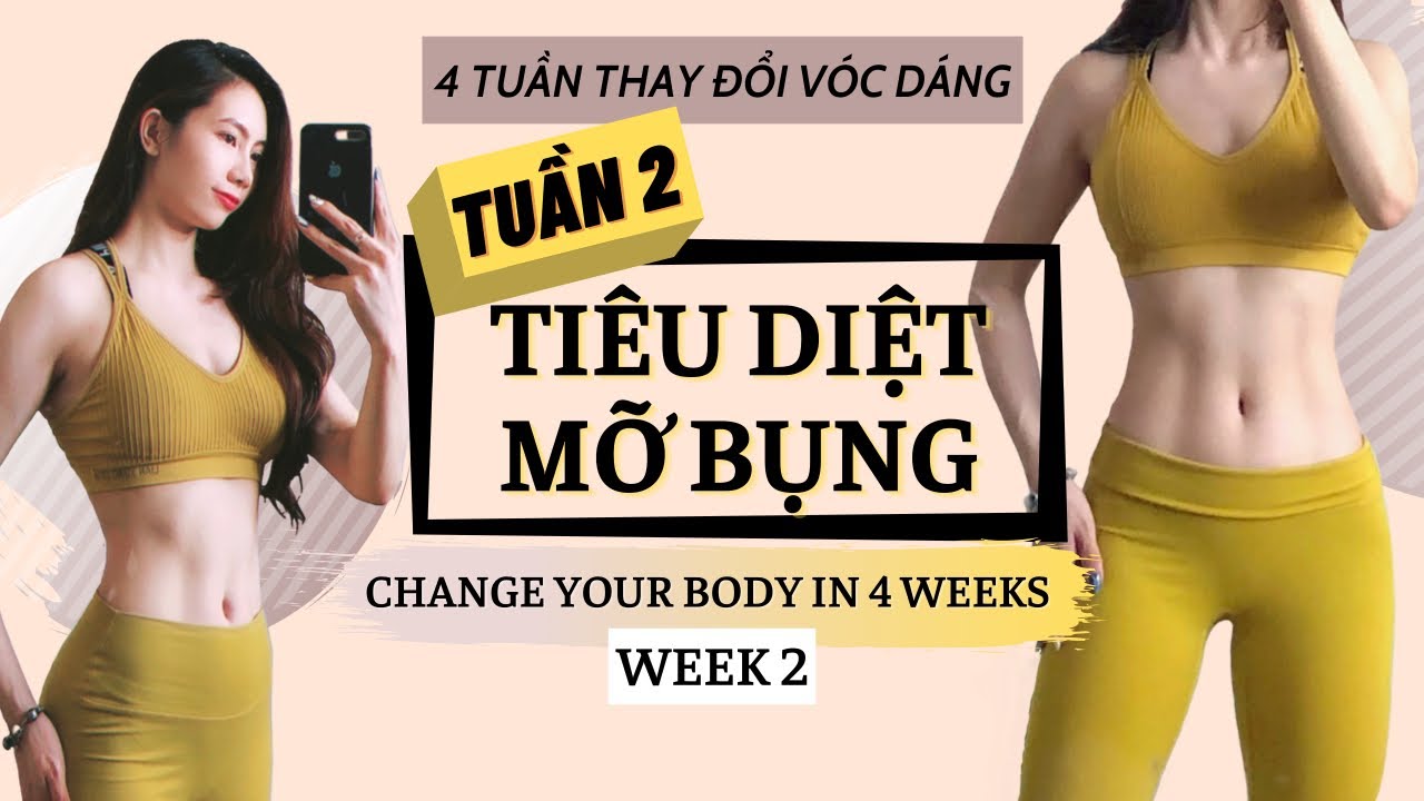 💪🏻 TUẦN 2: Giảm mỡ BỤNG TRÊN - BỤNG DƯỚI - giảm mỡ EO |🔥 WEEK 2: UPPER ABS - LOWER ABS - WAIST ✨