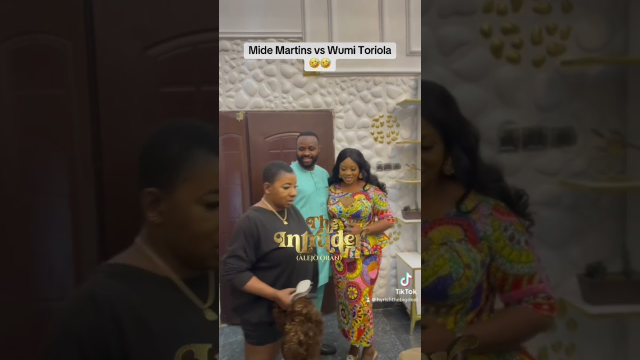 Hilarious moment between Mide Martins and Wumi Toriola on set of THE INTRUDER (Alejo Oran)