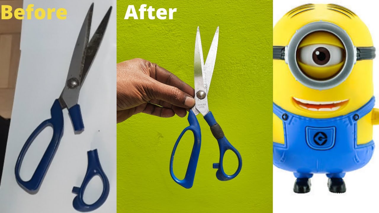 How to repair broken scissor in 5 min. FIX HANDLE