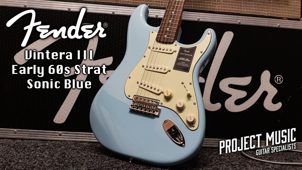 Fender Vintera III Early 60s Stratocaster Sonic Blue - Project Music