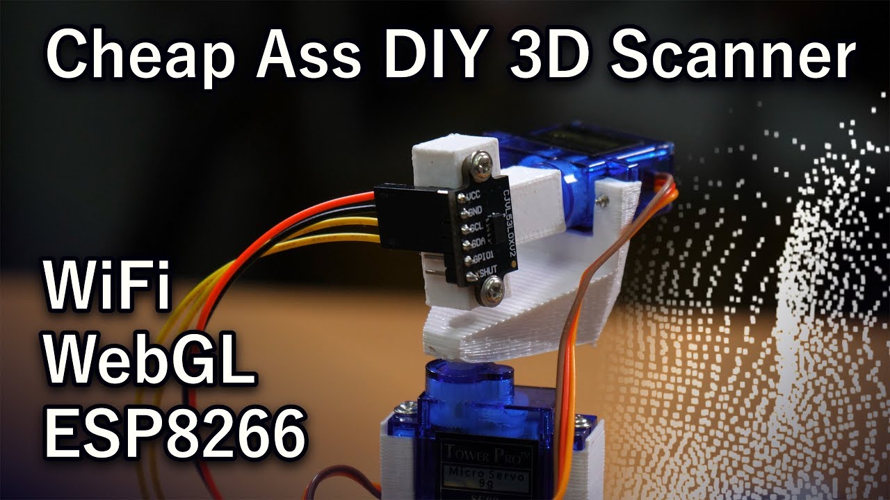 The Cheapest and Worst DIY 3D-Scanner in the World [ESP8266, ToF, WiFi, WebGL]