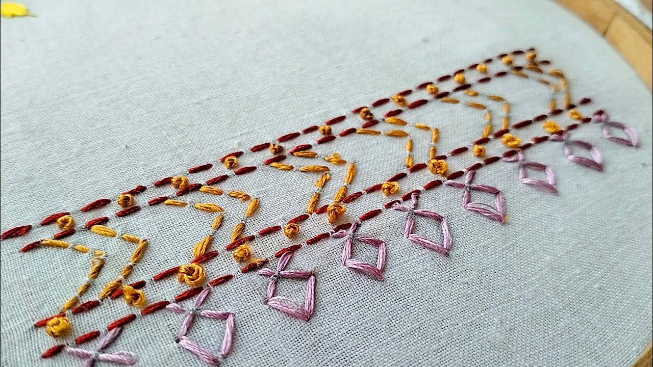 Hand embroidery 🪡 kantha design work  #handembroidery #kantha  @DwishiEmbroidery 