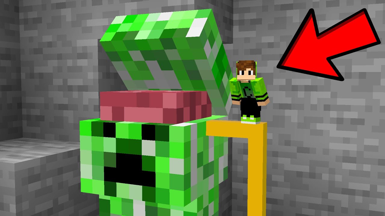 Entrei na Cabe&ccedil;a do CREEPER no Minecraft