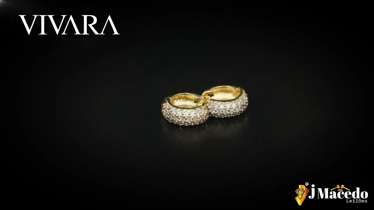 Brinco VIVARA Ouro Amarelo 18k com diamantes