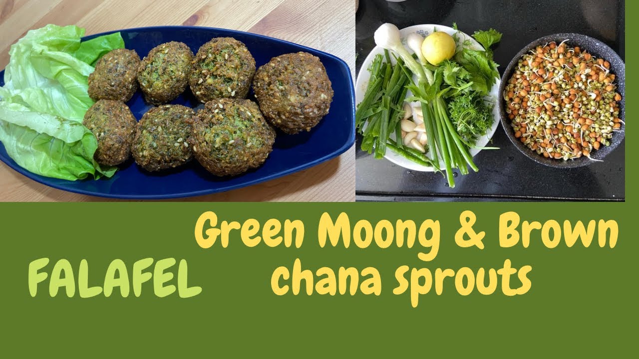 Falafel 🥙 (Green Moong & Brown chana Sprouts)
