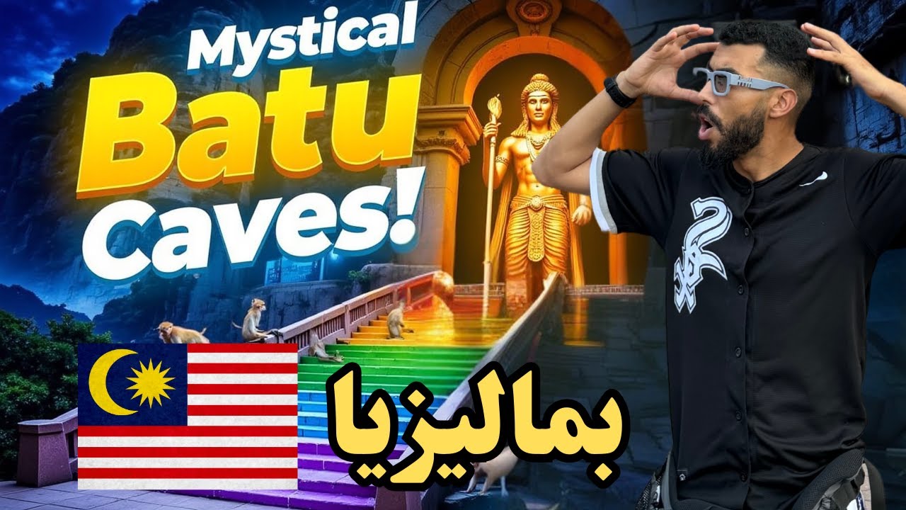 مغارة batu caves فماليزيا 🇲🇾😲! قرودة، ألوان، و أسرار ماعمرني شفتها!