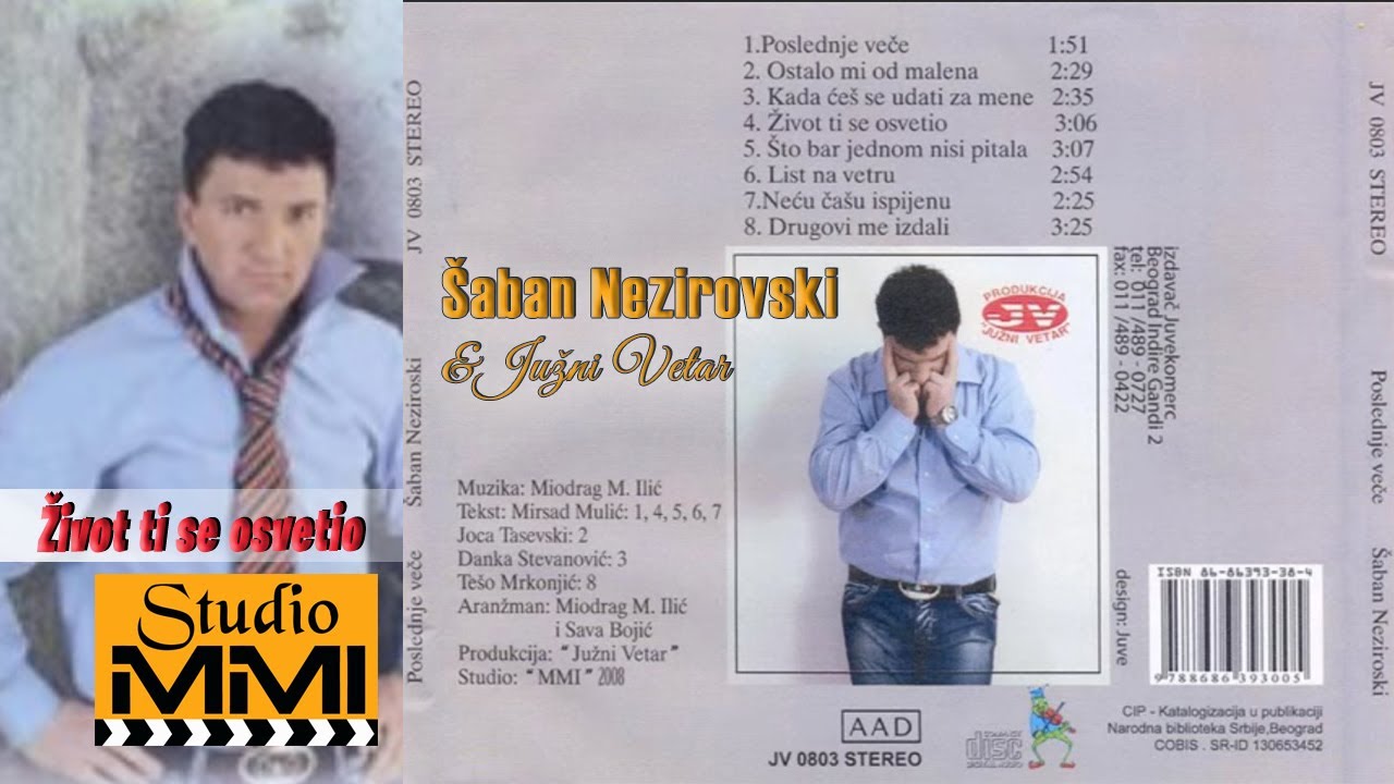 Saban Neziroski i Juzni Vetar - Zivot ti se osvetio (Audio 2008)
