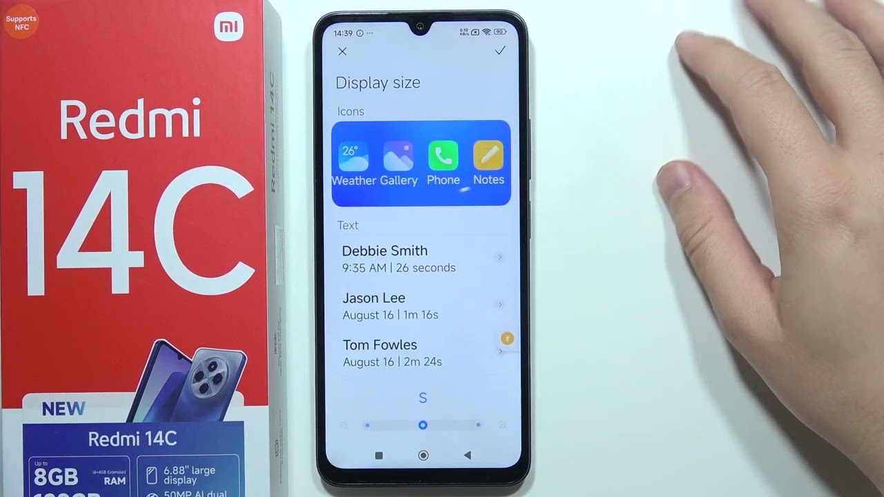 Redmi 14C: How to Change Display Size