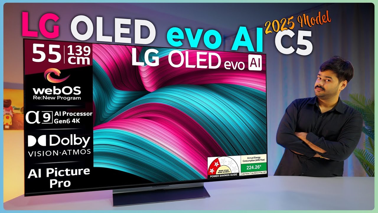 🖥️LG EVO AI C5 OLED 55”✨ 4K Smart TV | Dolby Vision + Atmos | 144Hz Display | Ultra Slim Design 🎊⚡