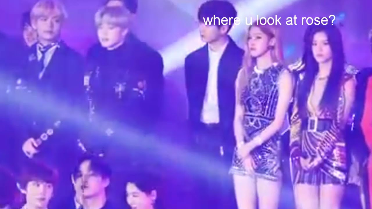 Chanyeol EXO and Rose Blackpink moment in sbs gayo daejun