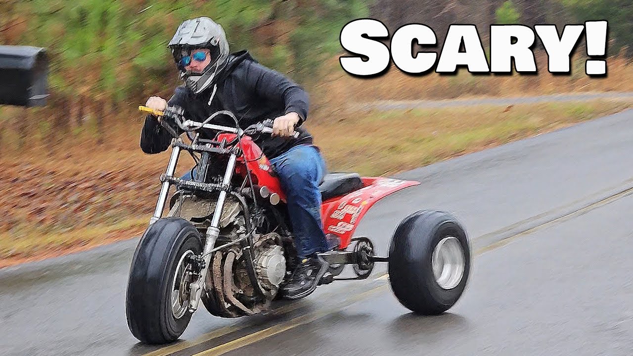 I Took The Worlds Sketchiest 3 Wheeler Drag Racing in the RAIN! (Vasily Builds MADE me do it!)