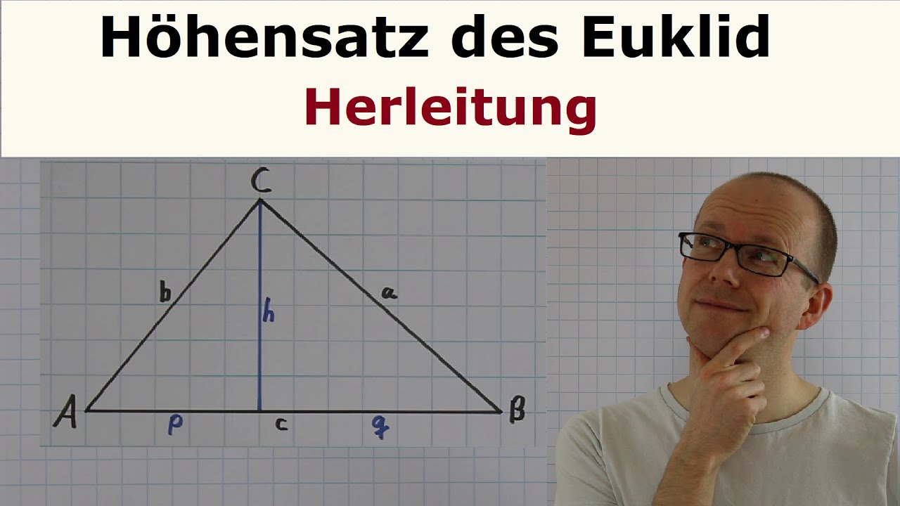 Höhensatz von Euklid - Herleitung