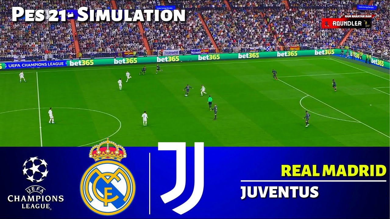 LIVE🔴Real Madrid vs Juventus - UEFA Champions League 2025 | PES 21 Simulation