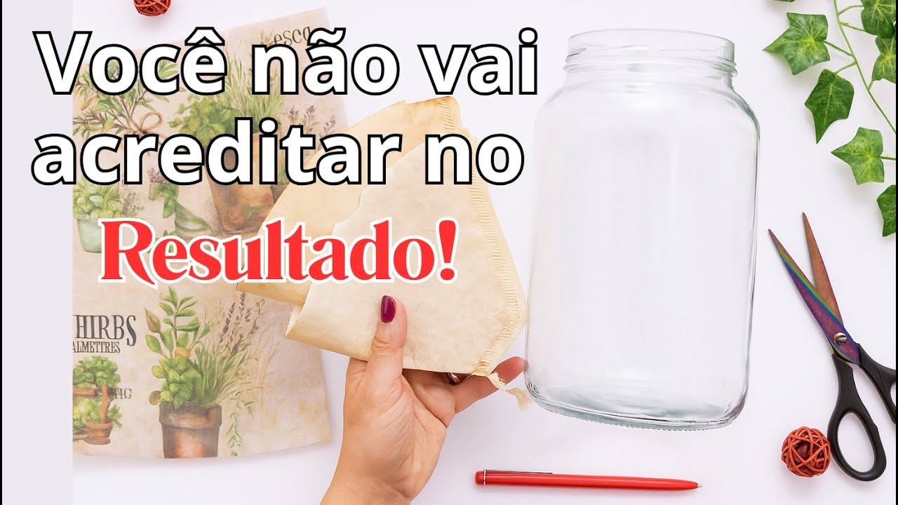 O que FAZER com POTE DE VIDRO - OLHA ESSA IDEIA. 😮