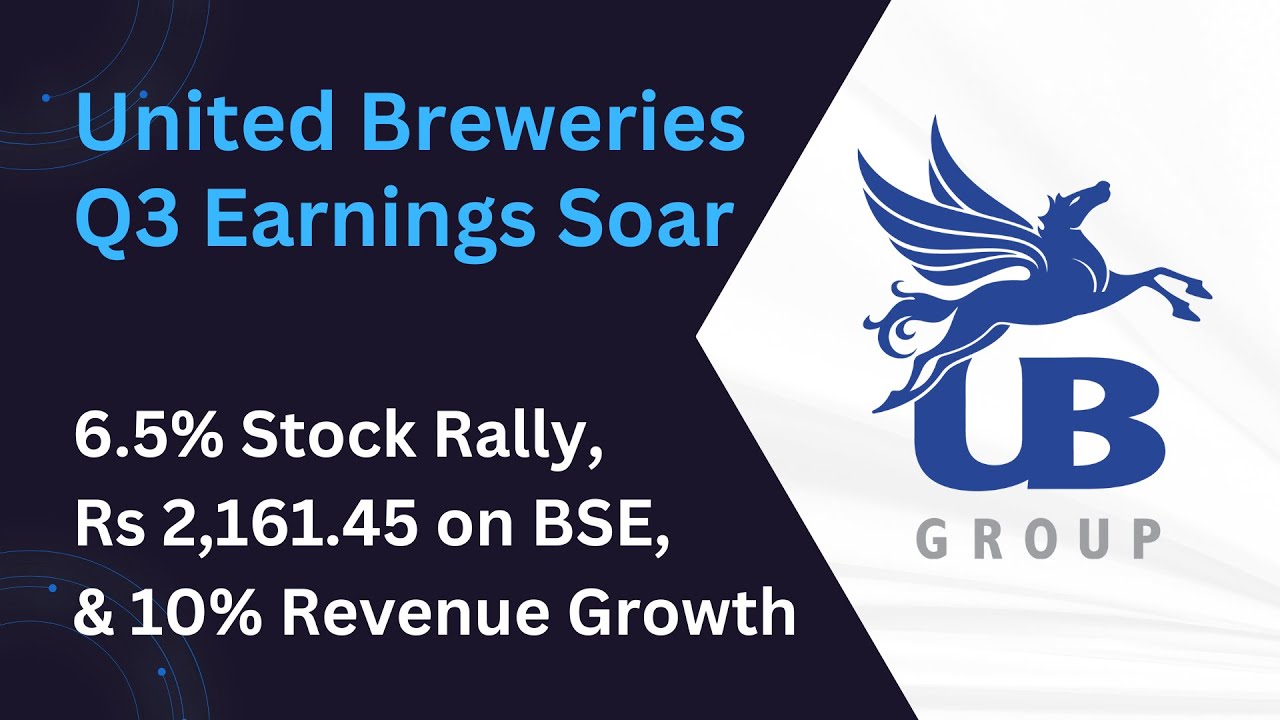 United Breweries Q3 Earnings Soar: 6.5% Stock Rally, Rs 2,161.45 on BSE, and 10% Revenue Growth