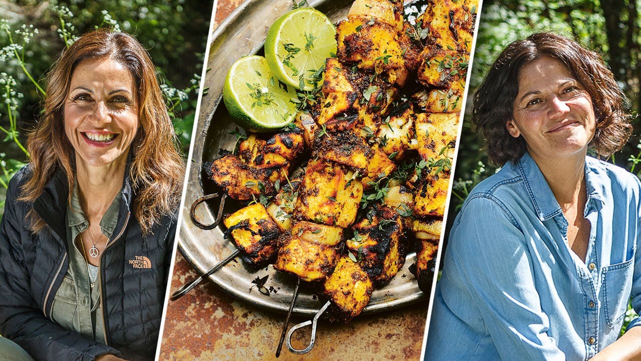 Grilling Kababs with Julia Bradbury and Genevieve Taylor