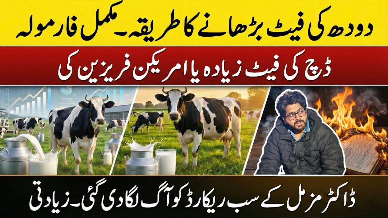 Milk fat barhany ka tareeqa II Dutch vs American cow fat II Dr. MUZZAMMIL KA RECORD JAL GYA