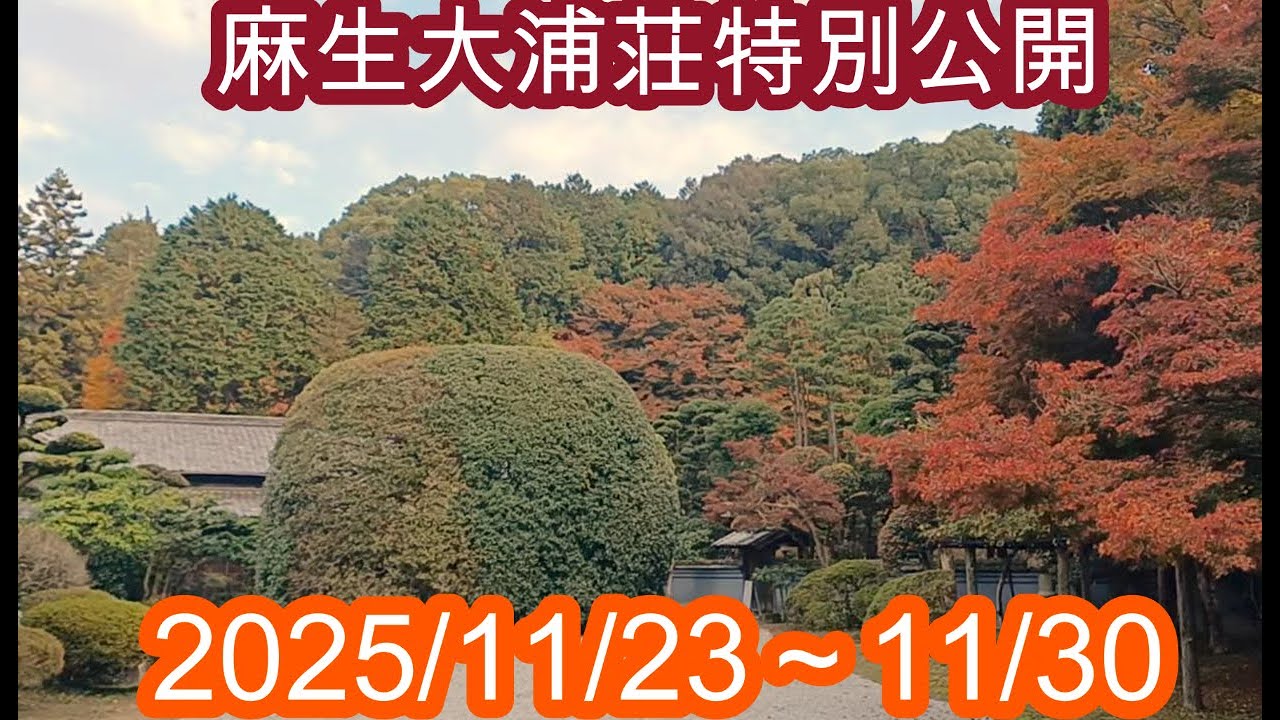 麻生大浦荘特別公開　紅葉が見頃　2025/11/23～11/30  Aso Ouraso Special release