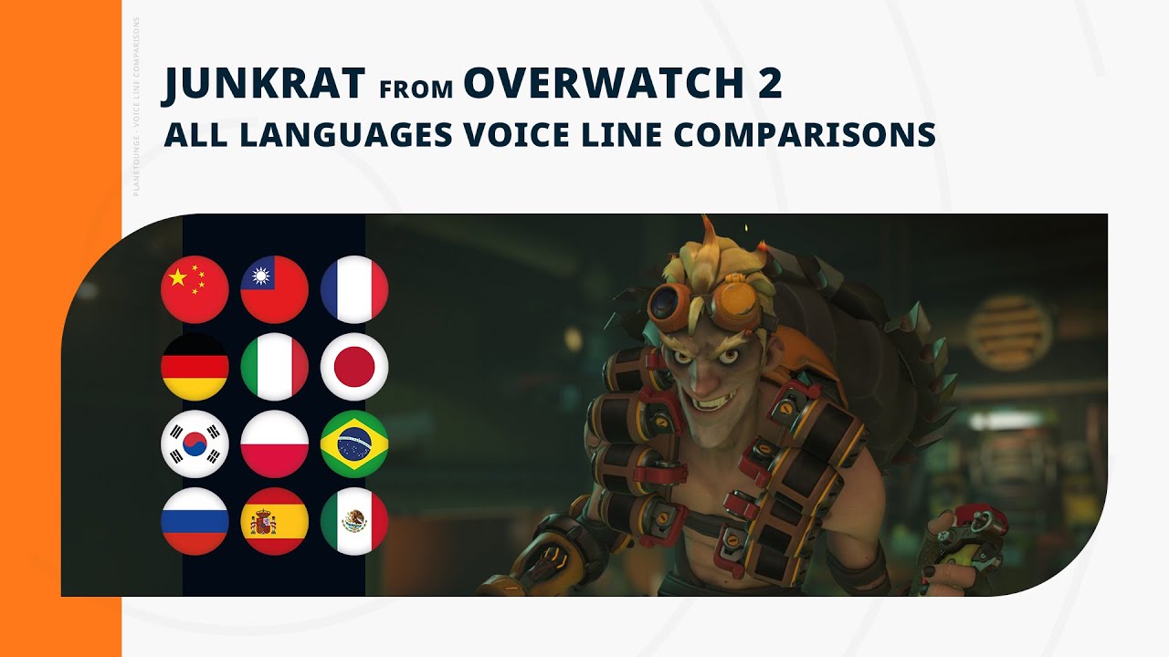 Junkrat - All Languages Voice Line Comparisons | Overwatch 2