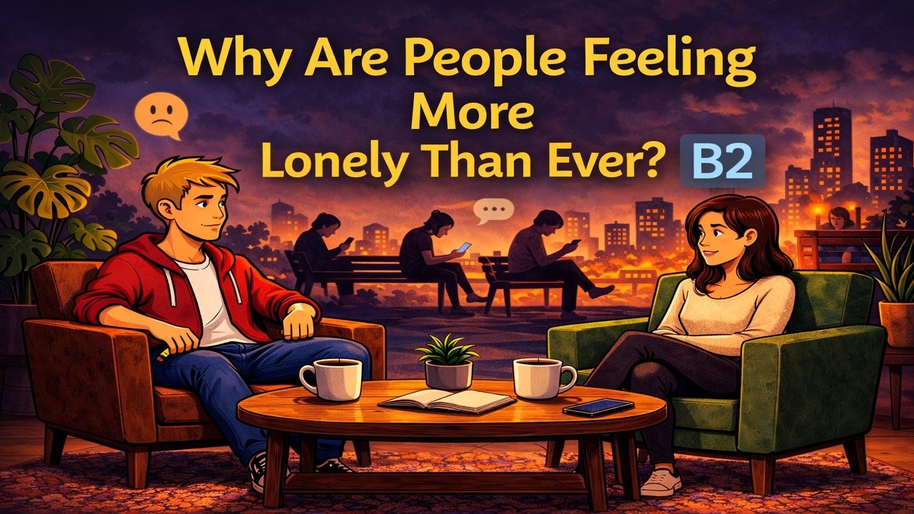Real English Conversation: Why Are People Feeling More Lonely Than Ever? | B2