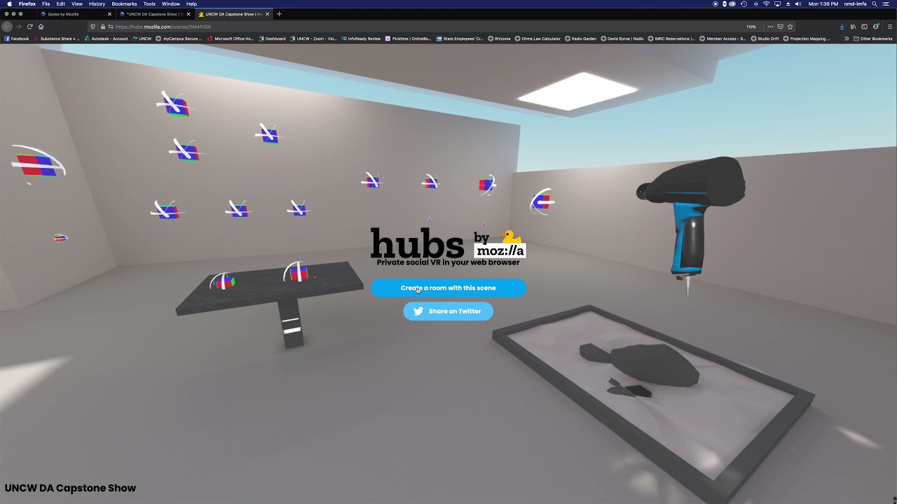 Visual Design for Multi-media - Mozilla hubs - Intro to Spoke cont'd