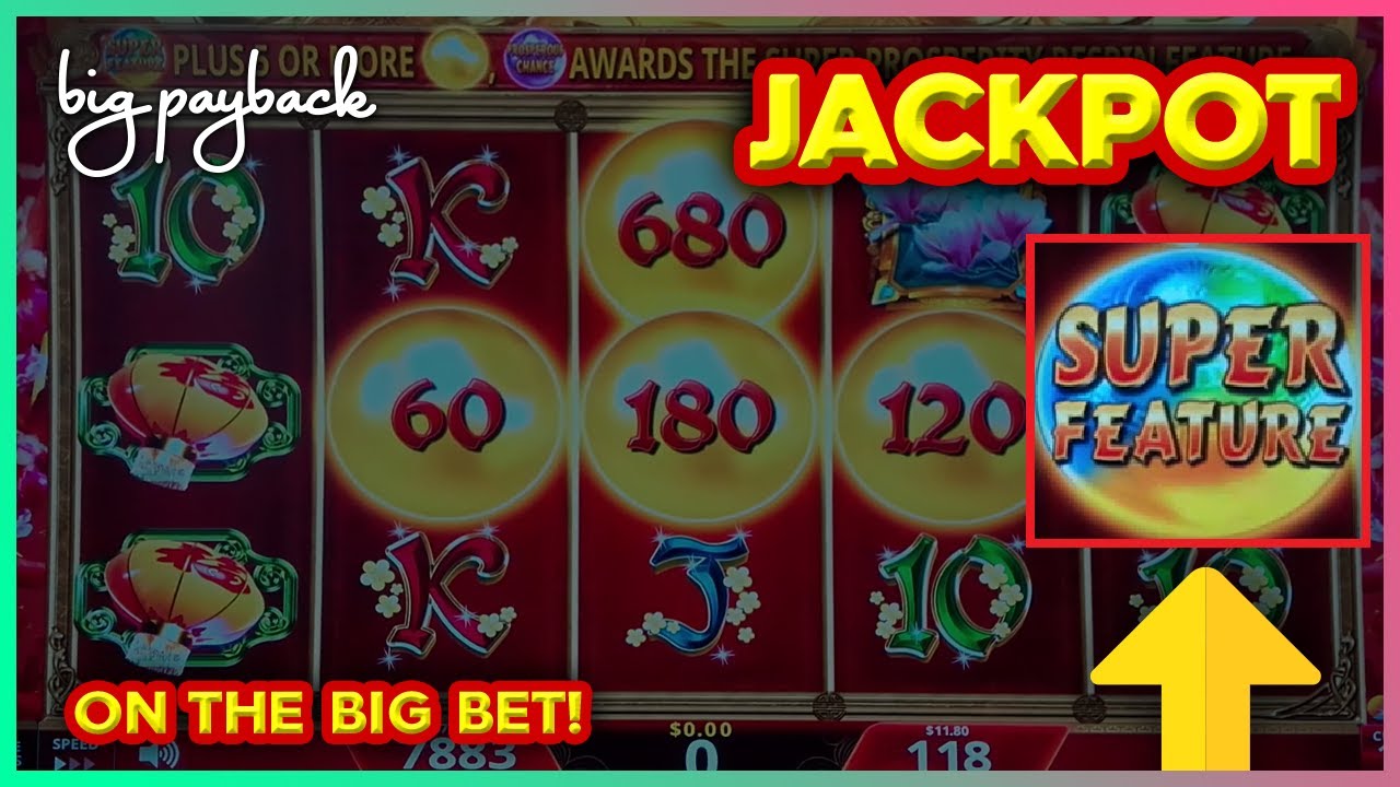 1ST on YouTube JACKPOT! SUPER FEATURE on THE BIG BET! Prosperity Link Blessings Slot!