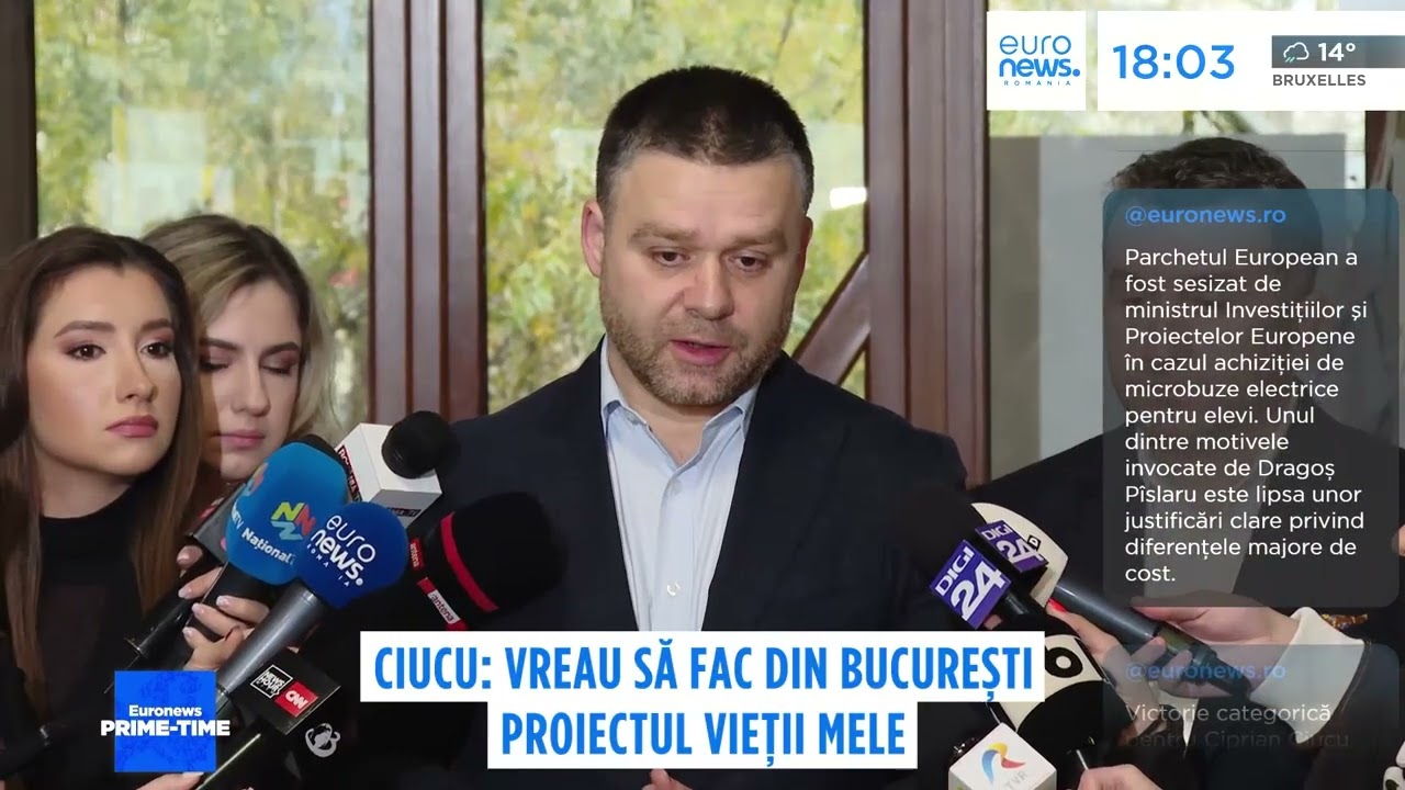 Ciprian Ciucu, noul primar al Bucureștiului, spune că vrea să facă din oraș proiectul vieții sale