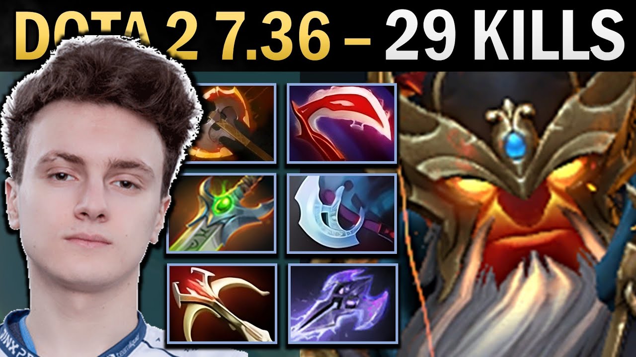 Ember Spirit Gameplay Miracle with 29 Kills and Battlefury - Dota 7.36